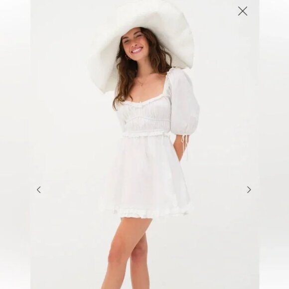For Love and Lemons Jackson White Mini Dress Size S - Picture 5 of 12